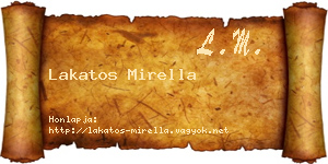 Lakatos Mirella névjegykártya
